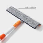 УЦЕНКА Щётка для окон Raccon, фиксатор, стальная телескопическая ручка 93(137) см, насадка из микрофибры 28×7 см - Фото 3