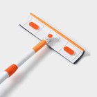 УЦЕНКА Щётка для окон Raccon, фиксатор, стальная телескопическая ручка 93(137) см, насадка из микрофибры 28×7 см - Фото 4