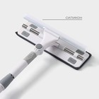 УЦЕНКА Щётка для окон Raccon, фиксатор, стальная телескопическая ручка 65(105) см, водосгон 28,5 см, насадка из микрофибры 28,5×8,5 см - Фото 3