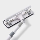 УЦЕНКА Щётка для окон Raccon, фиксатор, стальная телескопическая ручка 65(105) см, водосгон 28,5 см, насадка из микрофибры 28,5×8,5 см - Фото 5