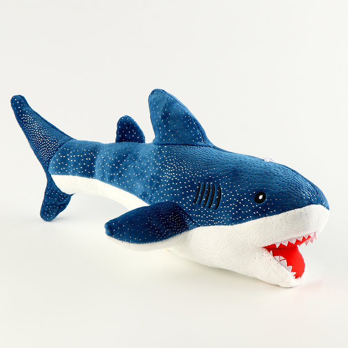 Мягкая игрушка «Акула», 35 см, цвет синий - Фото 1