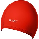 Шапочка для плавания Bradex, полиамид, красный - фото 298382254