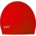 Шапочка для плавания Bradex, полиамид, красный - Фото 2
