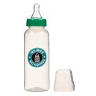 Бутылочка для кормления «Yes milk», классическое горло, 250 мл., от 0 мес., цилиндр, цвет зеленый - фото 3268955
