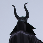 Карнавальный головной убор с изогнутыми рогами, цвет чёрный - Фото 2
