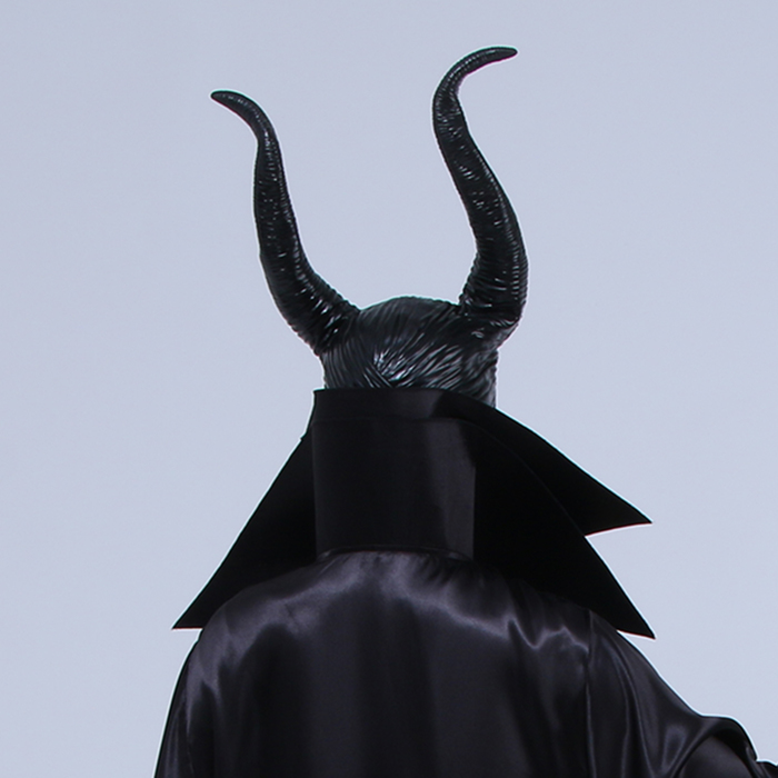 Карнавальный головной убор с изогнутыми рогами, цвет чёрный