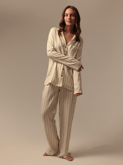Пижама женская (рубашка, брюки) SL HOME Linen, размер L