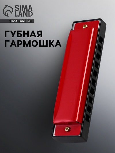 Губная гармошка Bee DF10A Red, 10 отверстий, 20 язычков