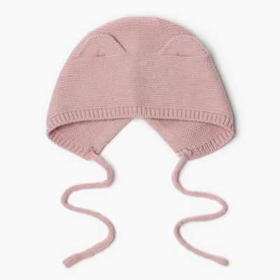 Шапка вязаная детская «Крошка Я», размер 48-50, розовая