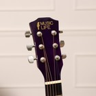 Акустическая гитара Music Life QD-H38Q-hw, фиолетовая - Фото 2