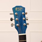 Акустическая гитара Music Life QD-H38Q-hw, синяя - Фото 2