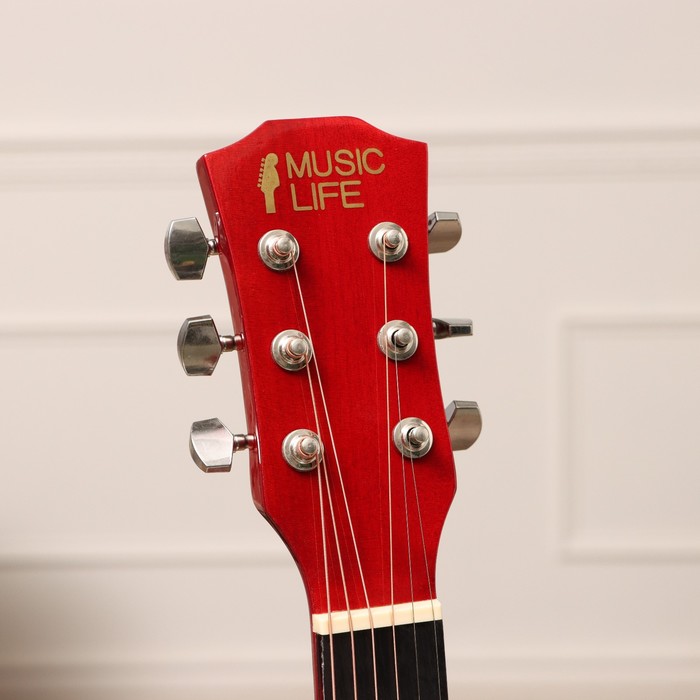 Акустическая гитара Music Life QD-H38Q-hw, красная