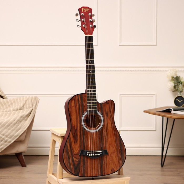Акустическая гитара Music Life SD-H38Q, коричневая - Фото 1