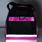 Сумка - переноска,52×25×33 см, сетчатая, фиолетовая - Фото 17