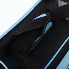 Сумка - переноска,53×26×34 см, сетчатая, голубая - Фото 11