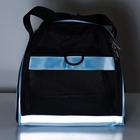 Сумка - переноска,53×26×34 см, сетчатая, голубая - Фото 17