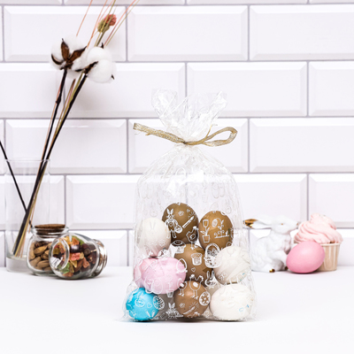 Пакет подарочный «Пасхальные зайчики», для кулича и яиц, 20×35 см, 25 мкм