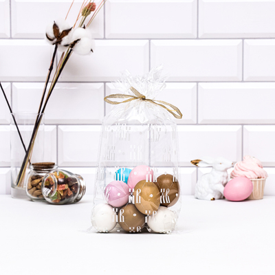 Пакет пасхальный подарочный «ХВ монограмма», для кулича и яиц, 20×35 см, 25 мкм