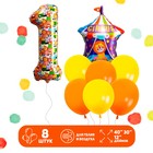 Набор шаров «С днём рождения. 1 годик», латекс, фольга набор 8 шт. - фото 12085737