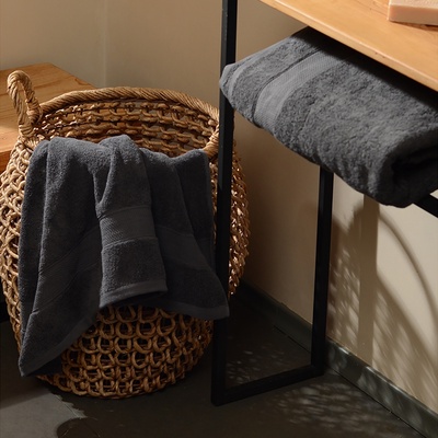 Полотенце махровое SL HOME: Classic «Гри Сандре», 90×150 см, хлопок 100%, серое