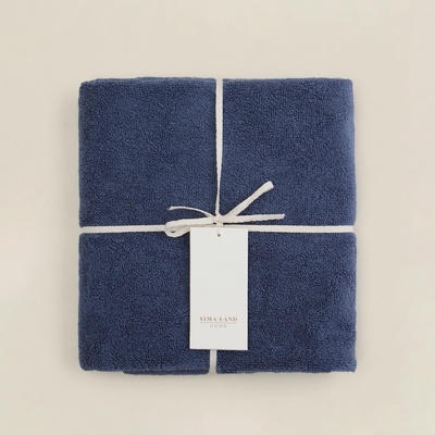 Полотенце махровое SL HOME: Classic «Ривьера», 90×150 см, хлопок 100%, синие