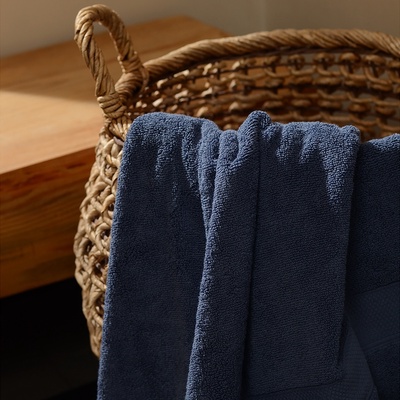 Полотенце махровое SL HOME: Classic «Ривьера», 90×150 см, хлопок 100%, синие