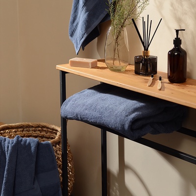 Полотенце махровое SL HOME: Classic «Ривьера», 90×150 см, хлопок 100%, синие