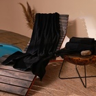 Полотенце махровое SL HOME: Waffle «Дарк Маре», 30×60 см, чёрное 100%, чёрное - Фото 1