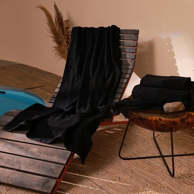 Полотенце махровое SL HOME: Waffle «Дарк Маре» 90×150 см, 100% хлопок, 490 г/м²