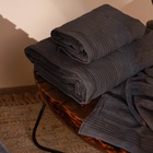 Полотенце махровое SL HOME: Waffle «Гри Сандре» 100×180 см, хлопок 100%, серое - Фото 8