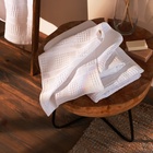 Полотенце вафельное SL HOME: Chess «Блан де Блан», 100×180 см, хлопок 100%, белое - Фото 4