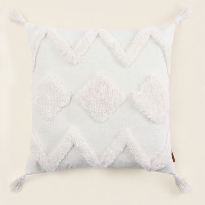 Наволочка декоративная с кисточками SL Home, 45×45 см, хлопок 100 %, белая