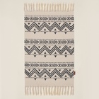 Коврик SL Home Cotton, 60×90 см, чёрный, молочный, хлопок 50% - Фото 3