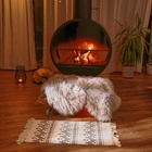 Коврик SL Home Cotton, 60×90 см, чёрный, молочный, хлопок 50% - Фото 4