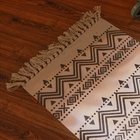 Коврик SL Home Cotton, 60×90 см, чёрный, молочный, хлопок 50% - Фото 11