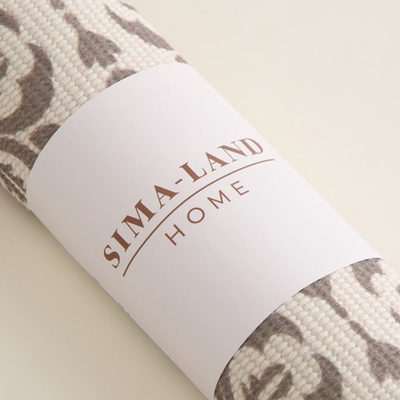 Коврик SL Home Cotton, 60×150 см, серый, молочный, хлопок 50%