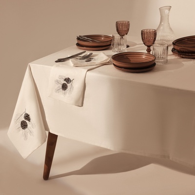 Скатерть с вышивкой SL HOME «Новый год», 145×180, лён 100%