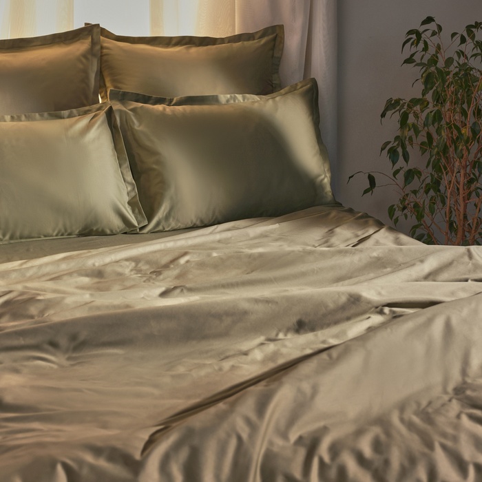 Пододеяльник 220ТС SL Home "Олива" 200*220 см , сатин, 100% хлопок - Фото 1