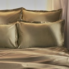 Простыня на резинке евро SL Home «Олива», 200×200+30 см, сатин, оливковая - Фото 5