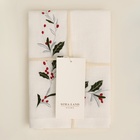 Салфетка с вышивкой SL HOME New Year 30х40см-1 шт, лен 100%, 185 гр/м2 - фото 25449582