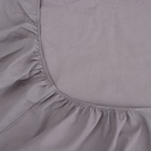 Простыня на резинке евро SL Home Cotton, 200×200+30 см, серая, жатый хлопок 10245352
