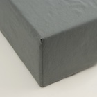 Простыня на резинке евро SL Home Cotton, 200×200+30 см, тёмно-зелёная, жатый хлопок 10245378