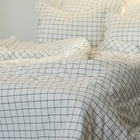 Простыня евро SL Home Cotton, 245×260 см, белая/серая, жатый хлопок - фото 28150797