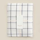 Простыня евро SL Home Cotton, 245×260 см, белая/серая, жатый хлопок - фото 28150798