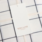 Простыня евро SL Home Cotton, 245×260 см, белая/серая, жатый хлопок - фото 28150800