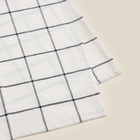 Простыня евро SL Home Cotton, 245×260 см, белая/серая, жатый хлопок - фото 28150802