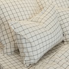 Наволочка SL Home Cotton 50*70+2 см, цв.белый/серый, 100% жатый хлопок - фото 26325864