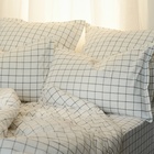 Наволочка SL Home Cotton 50*70+2 см, цв.белый/серый, 100% жатый хлопок - фото 26325866