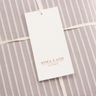 Простыня SL Home Cotton 160*245 см, цв.бежевый/белый, 100% жатый хлопок - фото 26992473