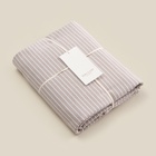 Простыня на резинке SL Home Cotton 140*200+30 см, цв.бежевый/белый, 100% жатый хлопок - фото 28150839